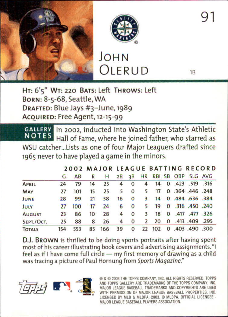 A9174- 2003 Topps Gallery Baseball Cards 1-200 -You Pick- 15+ FREE US SHIP - Picture 152 of 332