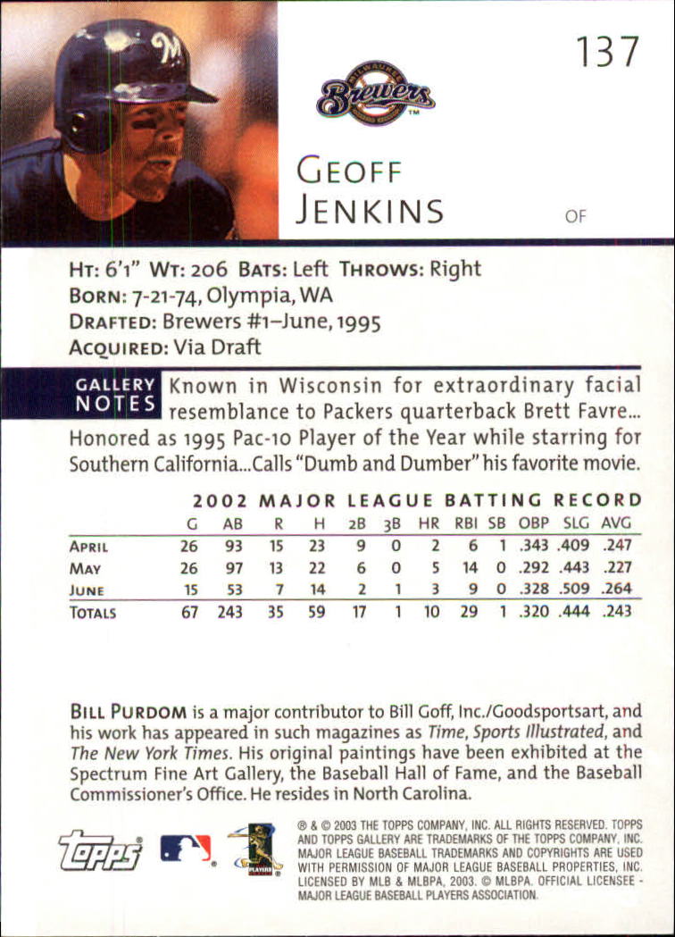 A9174- 2003 Topps Gallery Baseball Cards 1-200 -You Pick- 15+ FREE US SHIP - Picture 236 of 332