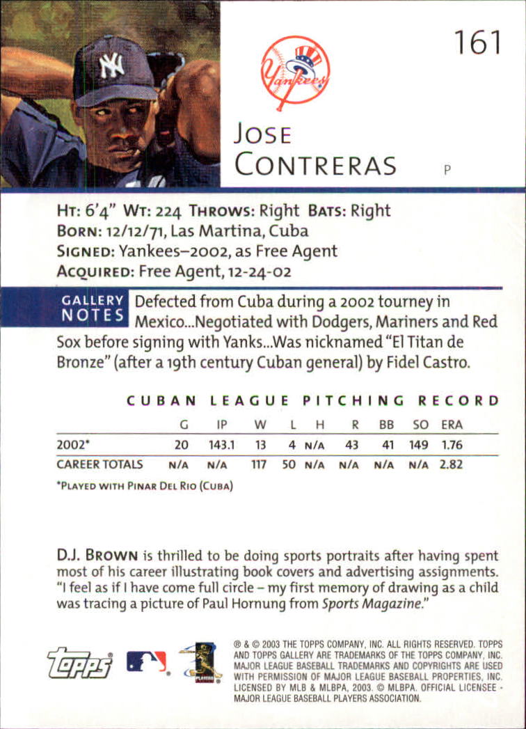 A9174- 2003 Topps Gallery Baseball Cards 1-200 -You Pick- 15+ FREE US SHIP - Picture 274 of 332