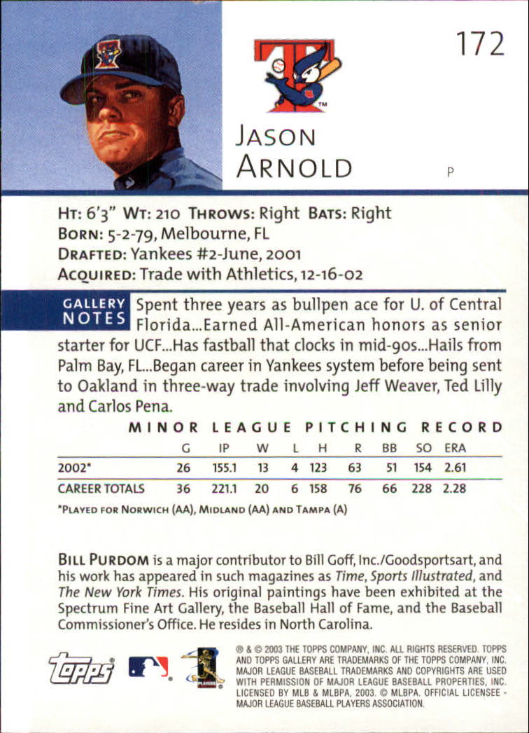A9174- 2003 Topps Gallery Baseball Cards 1-200 -You Pick- 15+ FREE US SHIP - Picture 286 of 332