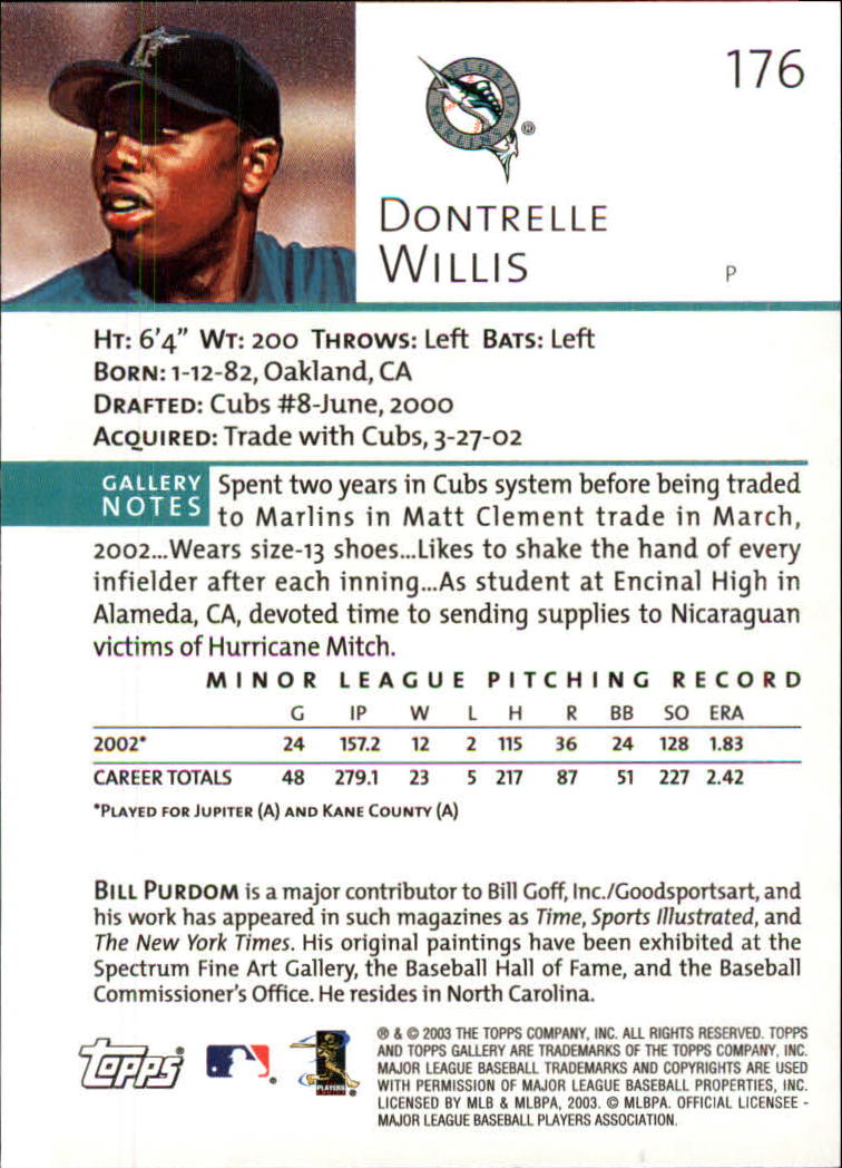 A9174- 2003 Topps Gallery Baseball Cards 1-200 -You Pick- 15+ FREE US SHIP - Picture 294 of 332