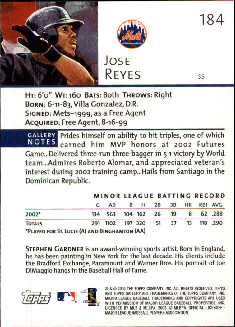 A9174- 2003 Topps Gallery Baseball Cards 1-200 -You Pick- 15+ FREE US SHIP - Picture 308 of 332