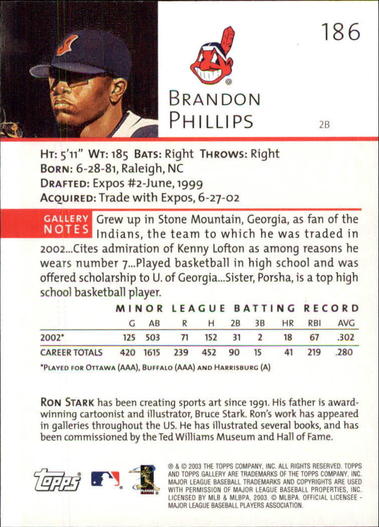 A9174- 2003 Topps Gallery Baseball Cards 1-200 -You Pick- 15+ FREE US SHIP - Picture 312 of 332