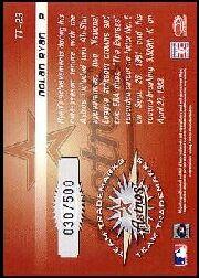 2003 Donruss Signature Team Trademarks #23 Nolan Ryan Astros back image