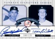 2003 Upper Deck Yankees Signature Pinstripe Excellence Autographs #MK Gene Michael/Tony Kubek