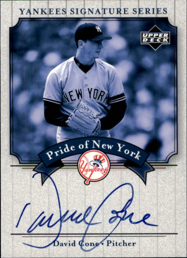 2003 Upper Deck Yankees Signature Pride of New York Autographs #CO David Cone