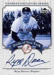 2003 Upper Deck Yankees Signature Pride of New York Autographs #RD Ryne Duren