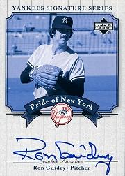 2003 Upper Deck Yankees Signature Pride of New York Autographs #RG1 Ron Guidry