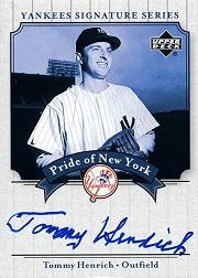 2003 Upper Deck Yankees Signature Pride of New York Autographs #TH Tommy Henrich