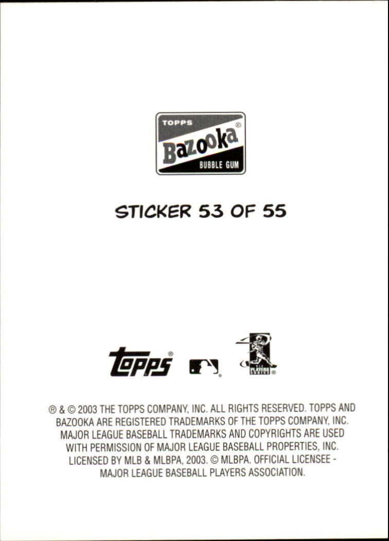 2003 Bazooka 4 on 1 Sticker #53 D.Clark/Webb/Mose/O'Keefe back image