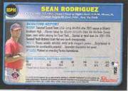 2003 Bowman Draft #90 Sean Rodriguez RC back image