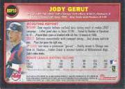 2003 Bowman Draft Gold #10 Jody Gerut back image