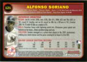 2003 Bowman Chrome #121 Alfonso Soriano back image