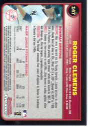 2003 Bowman Chrome #147 Roger Clemens back image