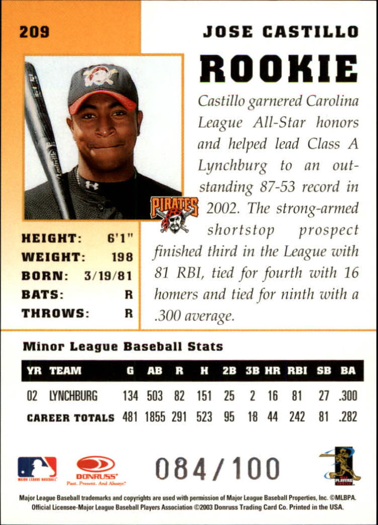 Carte "Parallele" Donruss Champions Baseball 2003 - Foto 7 di 15