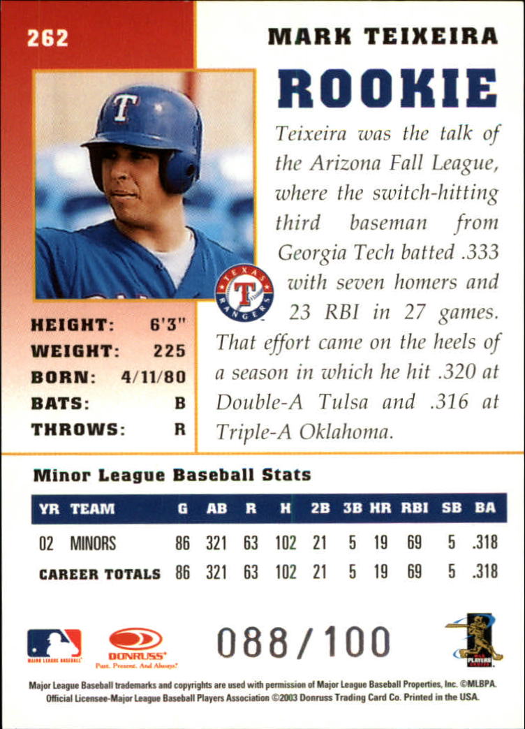 Carte "Parallele" Donruss Champions Baseball 2003 - Foto 11 di 15