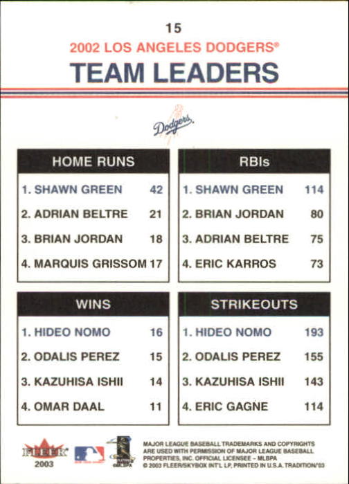 B2168- 2003 Fleer Tradition Baseball Card #s 1-265 -You Pick- 15+ FREE US SHIP - Picture 25 of 487