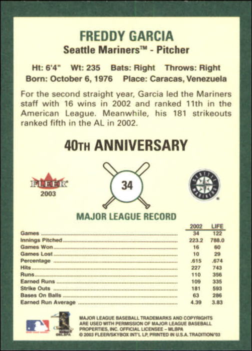 B2168- 2003 Fleer Tradition Baseball Card #s 1-265 -You Pick- 15+ FREE US SHIP - Picture 53 of 487