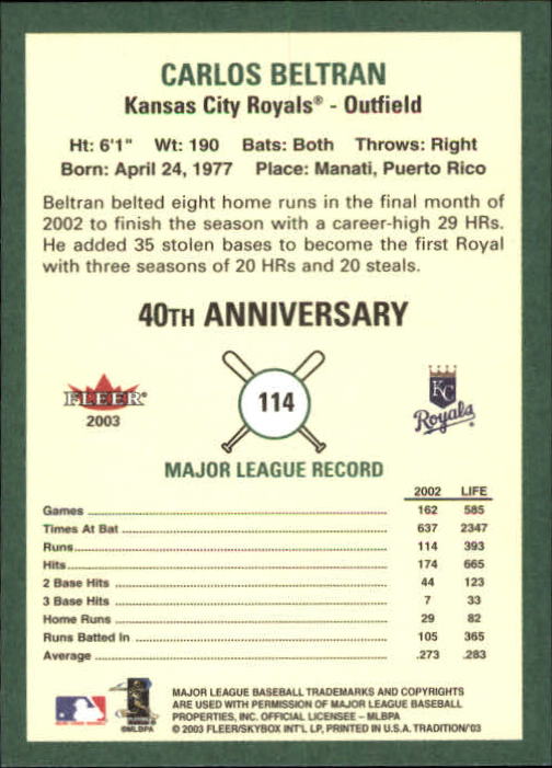 B2168- 2003 Fleer Tradition Baseball Card #s 1-265 -You Pick- 15+ FREE US SHIP - Picture 191 of 487