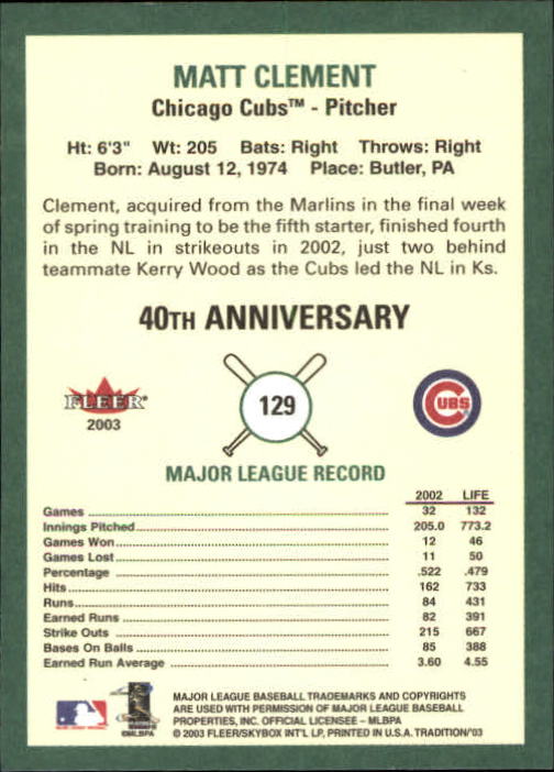 B2168- 2003 Fleer Tradition Baseball Card #s 1-265 -You Pick- 15+ FREE US SHIP - Picture 221 of 487