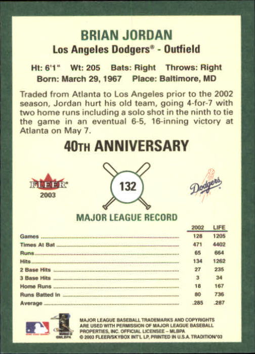 B2168- 2003 Fleer Tradition Baseball Card #s 1-265 -You Pick- 15+ FREE US SHIP - Picture 227 of 487