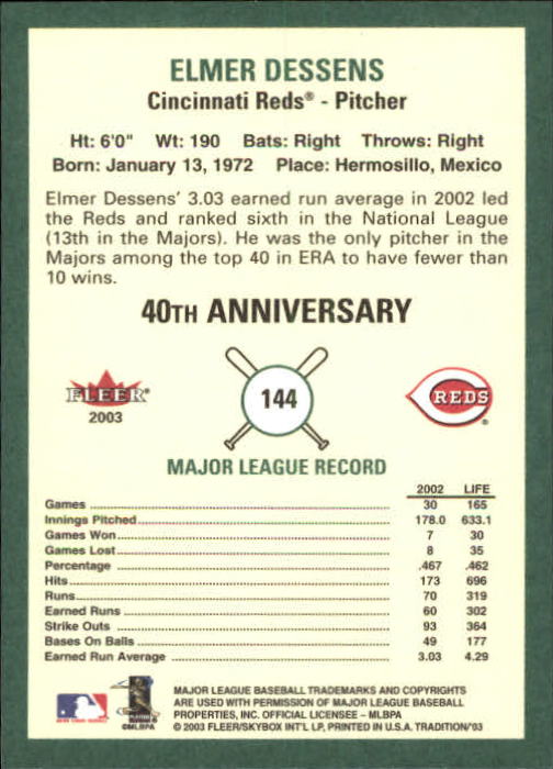 B2168- 2003 Fleer Tradition Baseball Card #s 1-265 -You Pick- 15+ FREE US SHIP - Picture 249 of 487