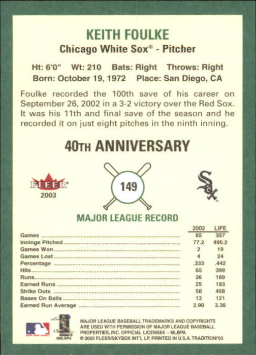 B2168- 2003 Fleer Tradition Baseball Card #s 1-265 -You Pick- 15+ FREE US SHIP - Picture 259 of 487