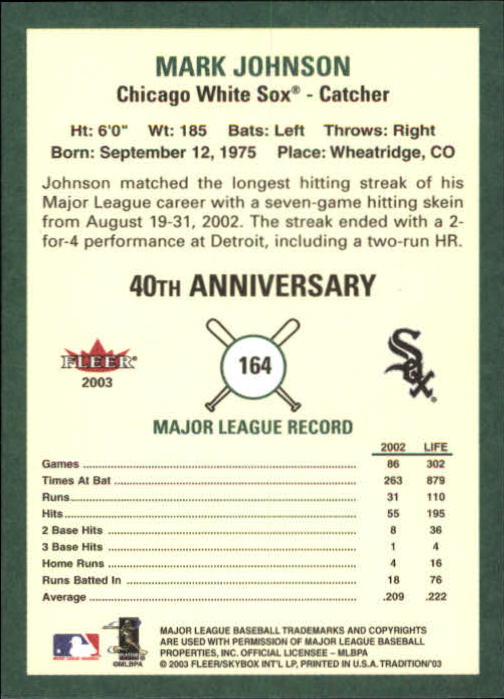 B2168- 2003 Fleer Tradition Baseball Card #s 1-265 -You Pick- 15+ FREE US SHIP - Picture 289 of 487