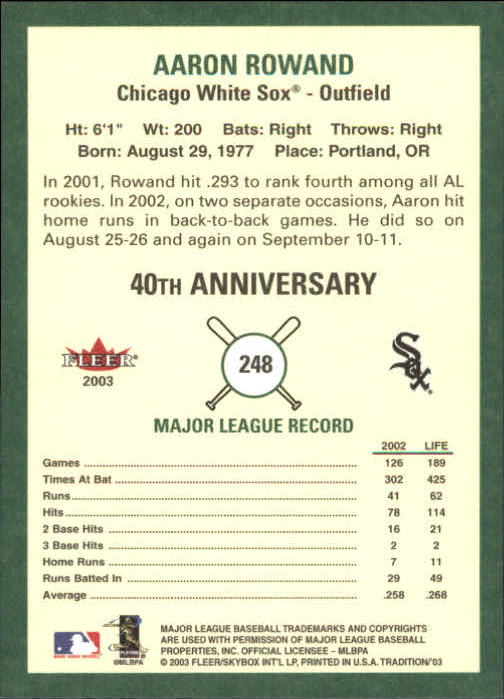 B2168- 2003 Fleer Tradition Baseball Card #s 1-265 -You Pick- 15+ FREE US SHIP - Picture 453 of 487