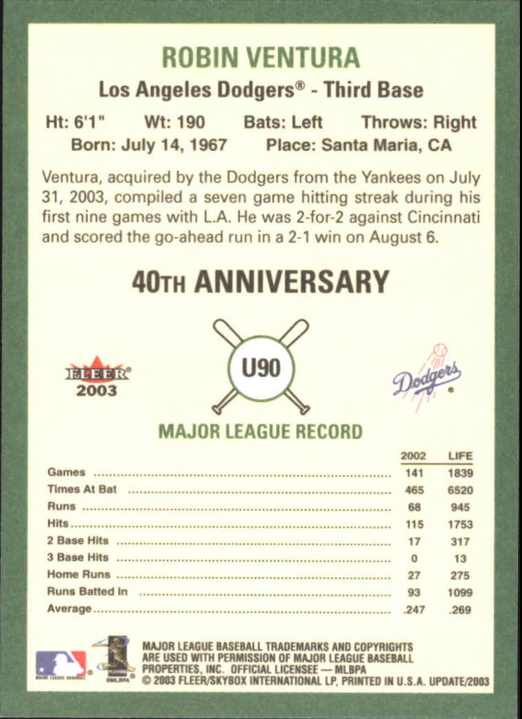 2003 Fleer Tradition Update Baseball (Pick Card From List) C152 11-24 - Picture 7 of 21