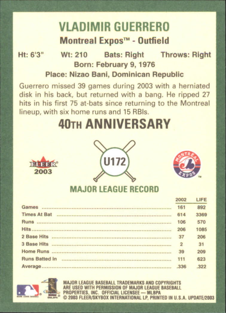 2003 Fleer Tradition Update Baseball (Pick Card From List) C152 11-24 - Picture 11 of 21