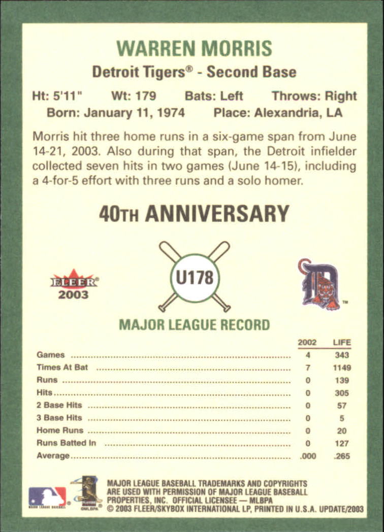 2003 Fleer Tradition Update Baseball (Pick Card From List) C152 11-24 - Picture 13 of 21