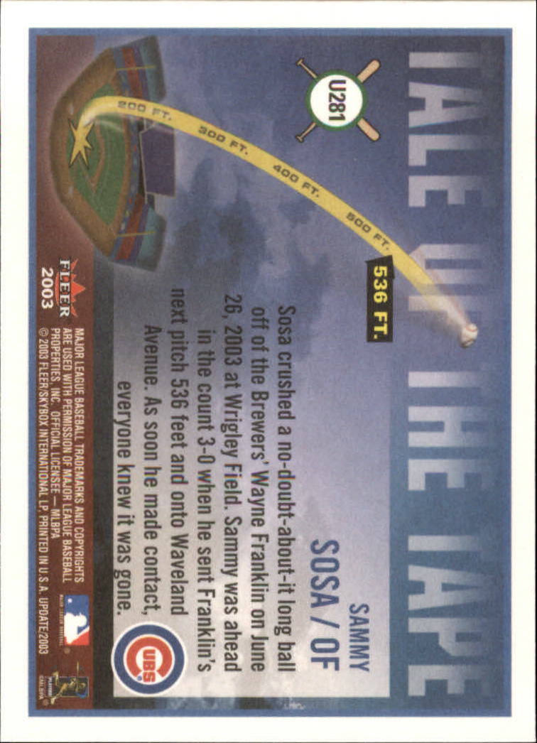 2003 Fleer Tradition Update Baseball (Pick Card From List) C152 11-24 - Picture 21 of 21