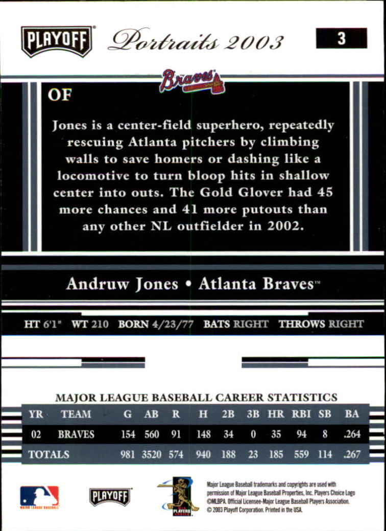 2003 Playoff Portraits Baseball "Main Set" Cards #1 to #144 - Picture 7 of 287