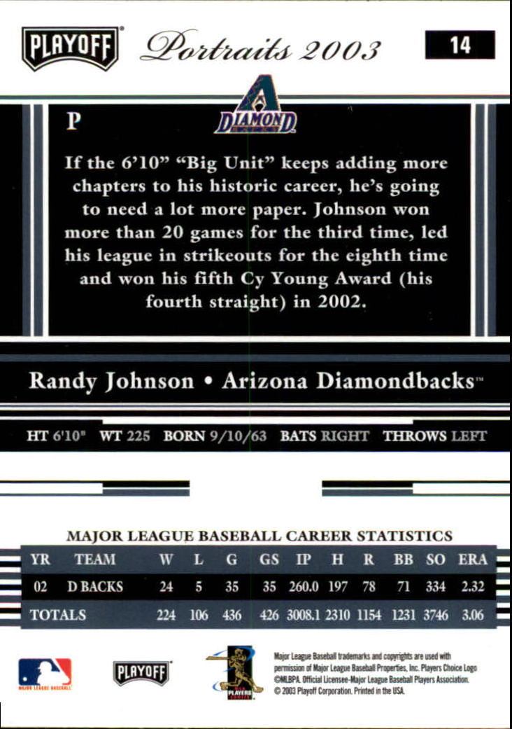 2003 Playoff Portraits Baseball "Main Set" Cards #1 to #144 - Picture 29 of 287