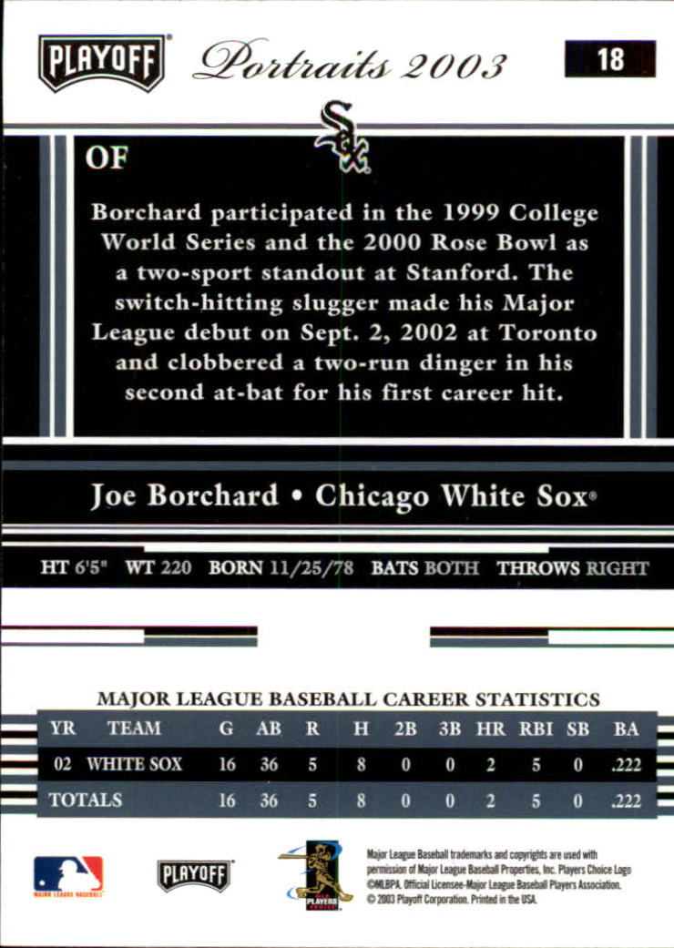 2003 Playoff Portraits Baseball "Main Set" Cards #1 to #144 - Picture 37 of 287
