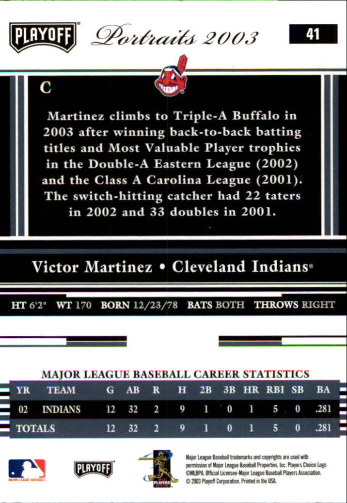 2003 Playoff Portraits Baseball "Main Set" Cards #1 to #144 - Picture 81 of 287