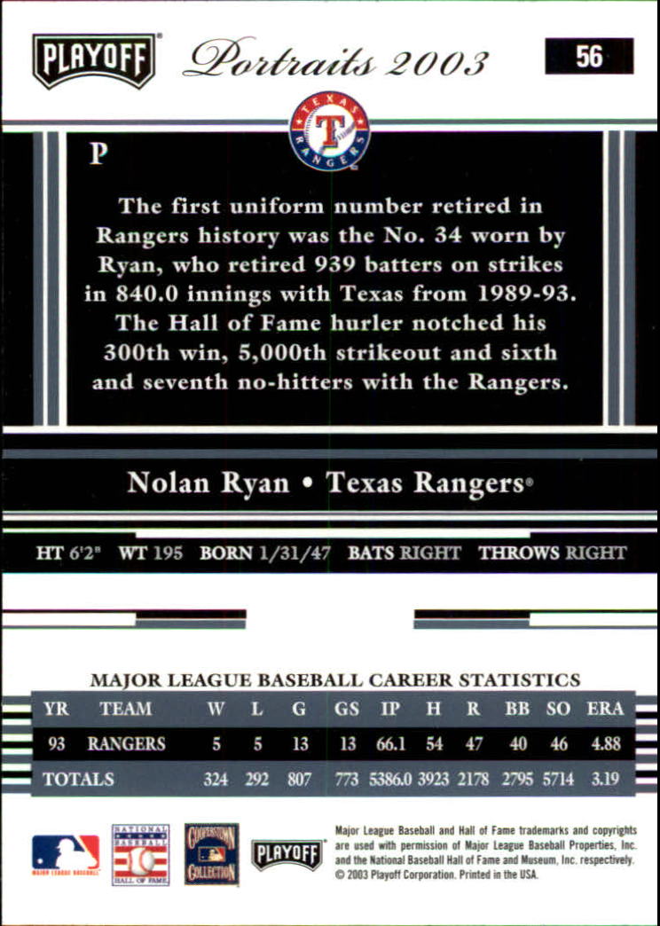 2003 Playoff Portraits Baseball "Main Set" Cards #1 to #144 - Picture 111 of 287