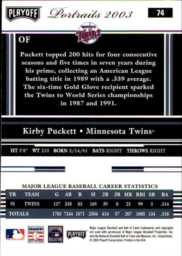 2003 Playoff Portraits Baseball "Main Set" Cards #1 to #144 - Picture 147 of 287