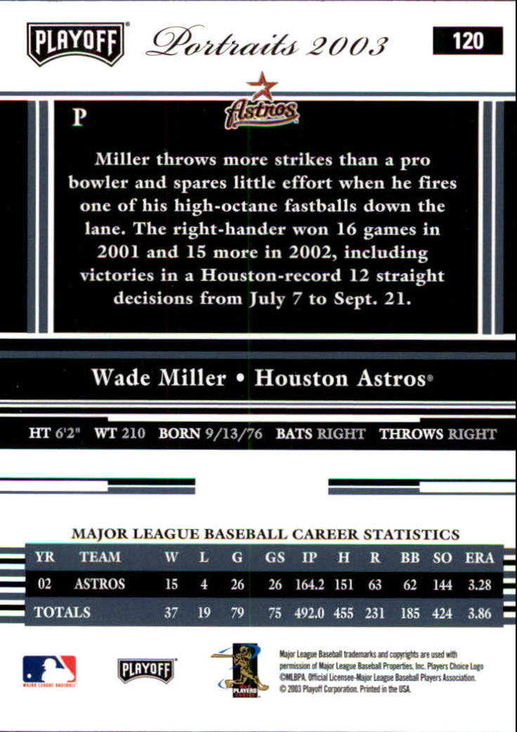 2003 Playoff Portraits Baseball "Main Set" Cards #1 to #144 - Picture 239 of 287