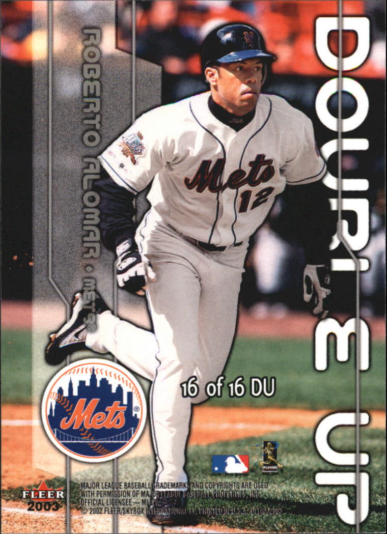 2003 Ultra Double Up #16 A.Soriano/R.Alomar back image