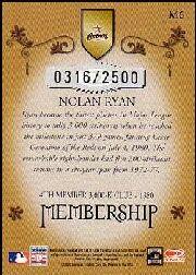 2003 Donruss Classics Membership #6 Nolan Ryan back image