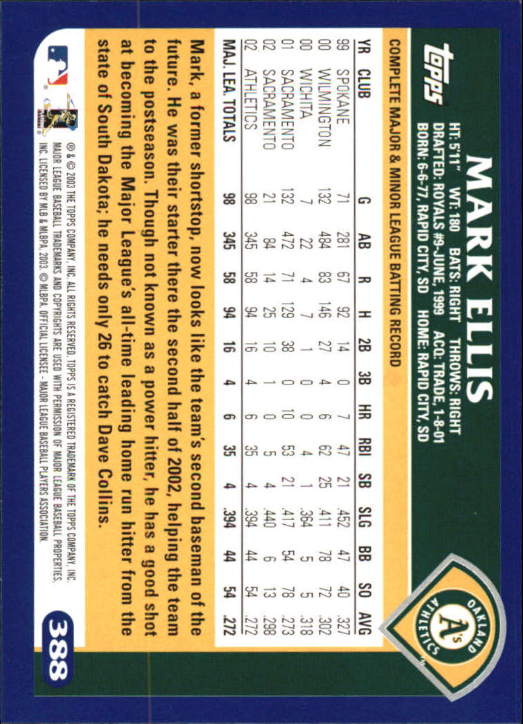 B6848- 2003 Topps Home Team Advantage BB 252-501 -You Pick- 15+ FREE US SHIP - Picture 261 of 487