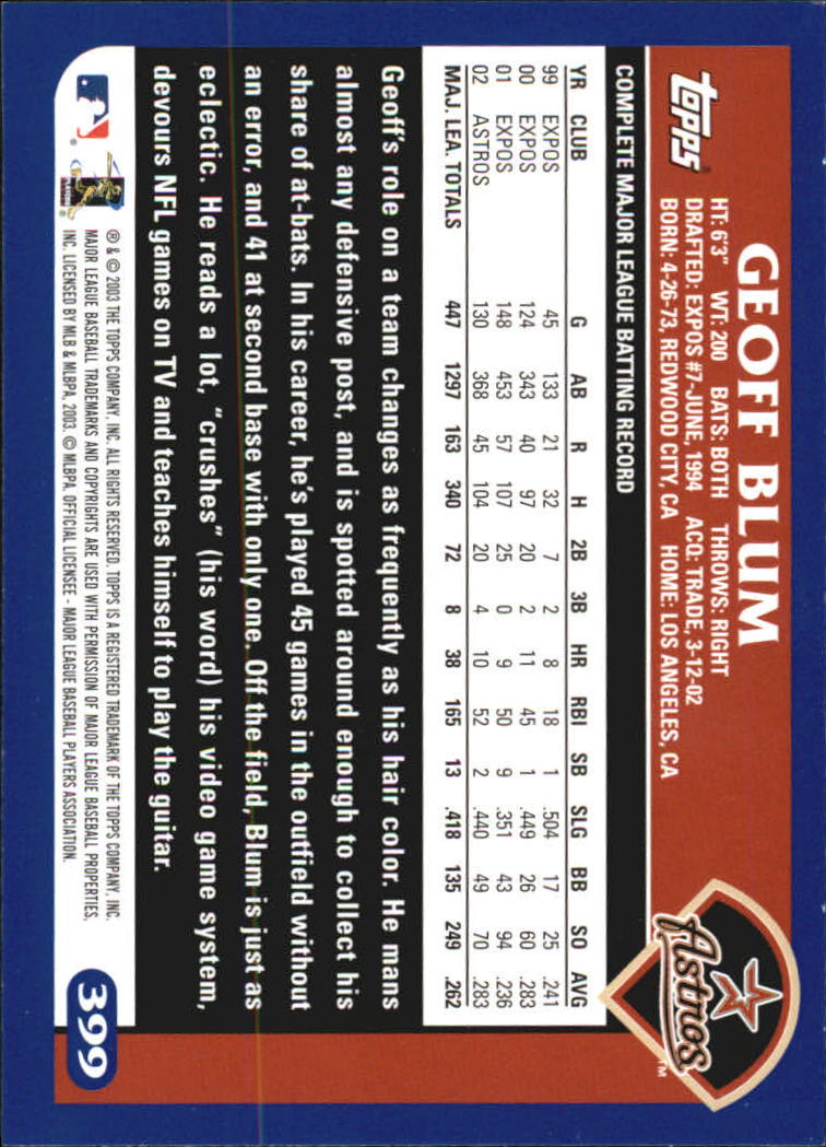 B6848- 2003 Topps Home Team Advantage BB 252-501 -You Pick- 15+ FREE US SHIP - Picture 283 of 487