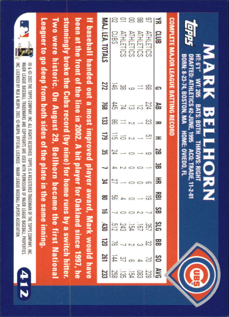 B6848- 2003 Topps Home Team Advantage BB 252-501 -You Pick- 15+ FREE US SHIP - Picture 309 of 487