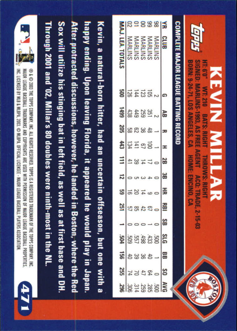 B6848- 2003 Topps Home Team Advantage BB 252-501 -You Pick- 15+ FREE US SHIP - Picture 427 of 487
