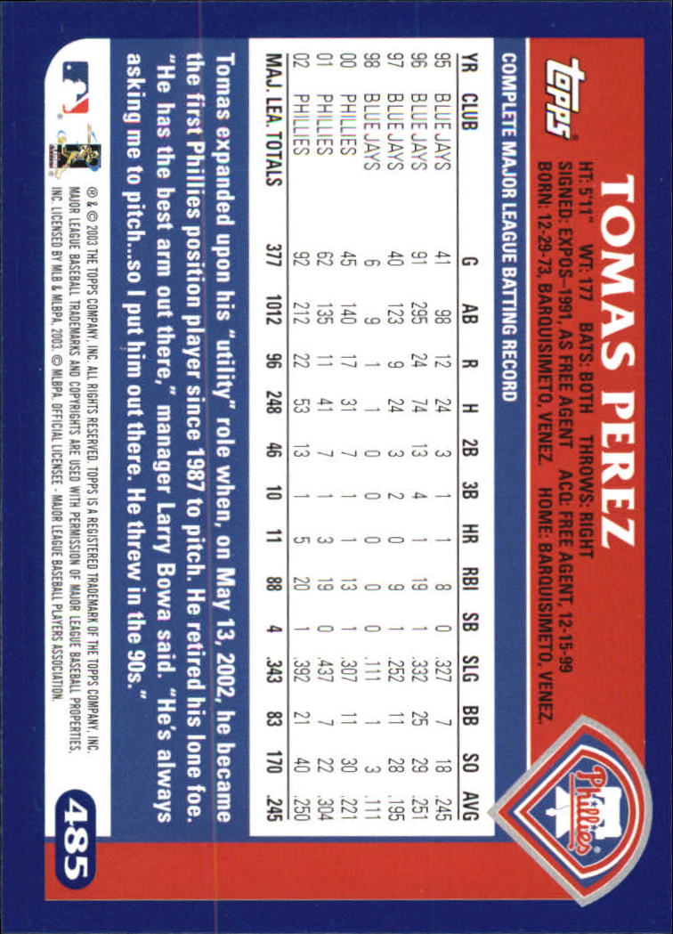 B6848- 2003 Topps Home Team Advantage BB 252-501 -You Pick- 15+ FREE US SHIP - Picture 455 of 487