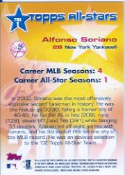 2003 Topps All-Stars #1 Alfonso Soriano back image