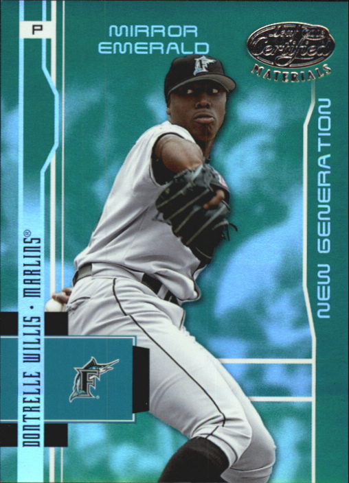 2003 Leaf Certified Materials Mirror Emerald #253 Dontrelle Willis NG