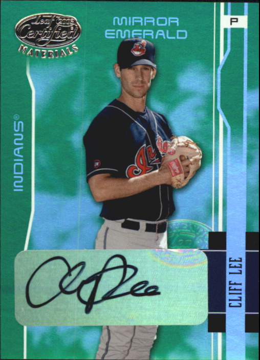 2003 Leaf Certified Materials Mirror Emerald Autographs #53 Cliff Lee